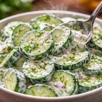 Fresh Creamy Dill Cucumber Salad