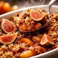Fresh Fig and Peach Crumble