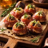 Fresh Figs Stuffed and Wrapped with Prosciutto