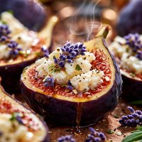 Fresh Figs with Goat Cheese and Lavender