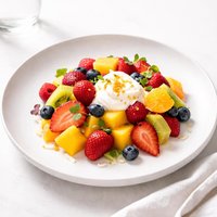 Fresh Fruit Medley with Mango and Honey Yoghurt