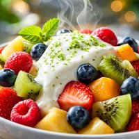 Fresh Fruit Salad with Lime Cream