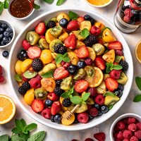 Fresh Fruit Salad with Orange Liqueur Grand Marnier