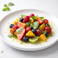 Fresh Fruit with Lemon Mint Sauce