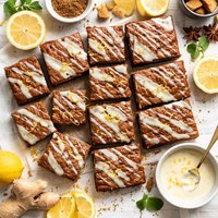 Fresh Gingerbread with Lemon Icing