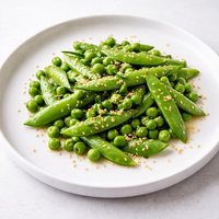 Fresh Green Peas and Sugar Snap Peas in Sesame Dressing