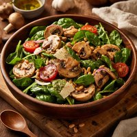 Fresh Mushroom and Spinach Salad