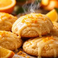 Fresh Orange Cookies with Orange Glaze