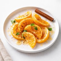 Fresh Orange Slices with Honey and Cinnamon