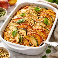 Fresh Peach and Zucchini Casserole