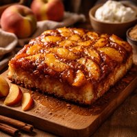 Fresh Peach Cobbler the Upside Down Version