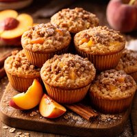 Fresh Peach Muffins