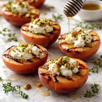 Fresh Peaches with Goat Cheese