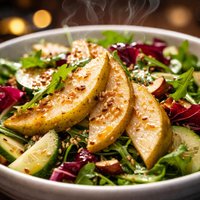 Fresh Pear Salad with Asian Sesame Dressing