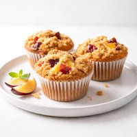 Fresh Plum or Peach Cobbler Muffins