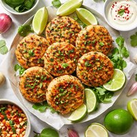 Fresh Salmon and Lime Cakes