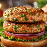 Fresh Salmon Cilantro Burgers