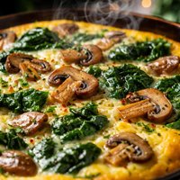 Fresh Spinach Mushroom Frittata