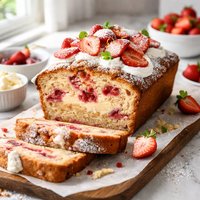 Fresh Strawberries and Cream Bread