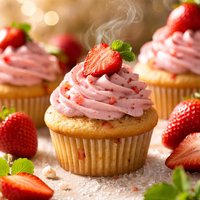 Fresh Strawberry Cupcakes