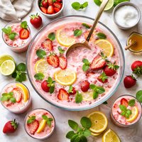 Fresh Strawberry Smoothie Punch