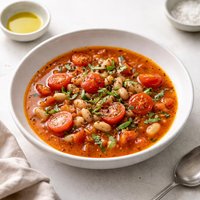 Fresh Tomato and Bean Soup