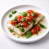 Fresh Tomato Basil Baked Fish