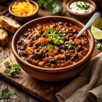 Fresh Tomato Beef and Black Bean Chili