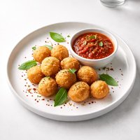 Fried Bocconcini with Spicy Tomato Sauce