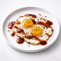 Fried Eggs with Kansas City Style Barbecue Sauce for 1