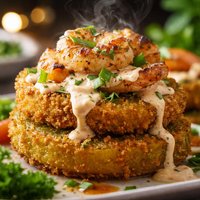 Fried Green Tomatoes with Shrimp Remoulade