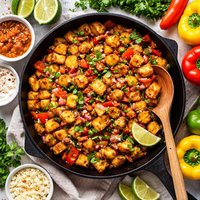 Fried Mexican Capsicum Potatoes