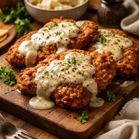 Fried Pork Chops and Gravy