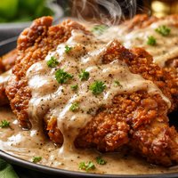 Fried Pork Chops with Brown Milk Gravy