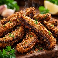 Fried Portabella Mushroom Strips