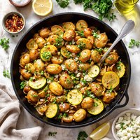 Fried Potatoes and Squash