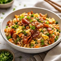 Fried Rice with Bacon Oriental Style
