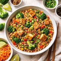Fried Rice with Tofu and Vegetables