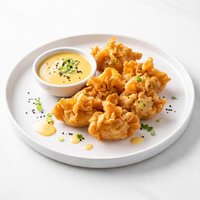 Fried Wontons with Mustard Sauce