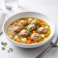 Frikadelu Zupa Latvian Meatball Soup