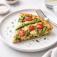 Frittata with Asparagus Tomato and Fontina