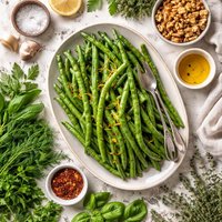 From the Field Green Beans Fresh Herbs and Walnuts