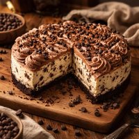 Frosted Chocolate Chip Cheesecake