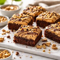 Frosted Peanut Butter Brownies