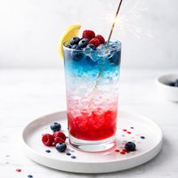 Frosty Fireworks Non Alcoholic 4th of July Drink