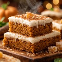 Frosty Ginger Pumpkin Squares