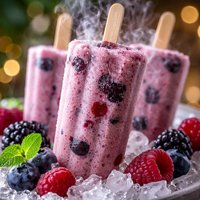 Frozen Berry Pudding Pops