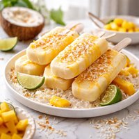 Frozen Coconut Mango Pops