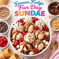 Frozen Fudge Fun Day Sundae