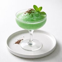 Frozen Green Girl Scout Cocktail with Creme De Menthe